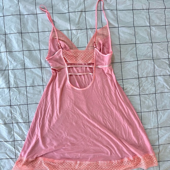 Victoria's Secret Pink Lace Trim Chemise - Picture 2 of 5